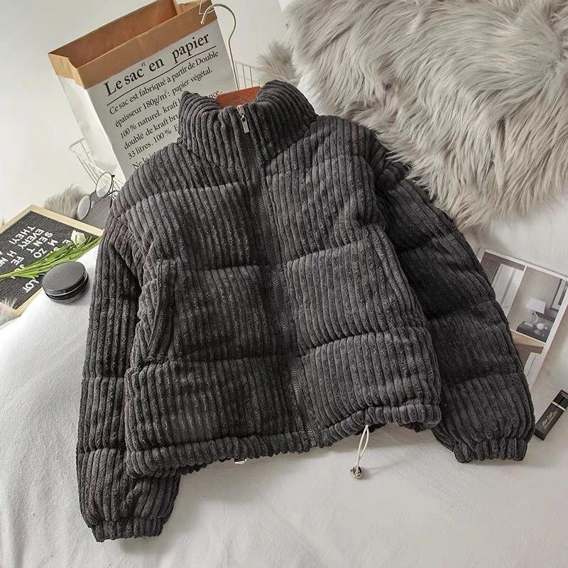 Corduroy Cotton Clothes Women's Short Winter New Thickened Cotton Jacket Korean Loose Bread Clothes