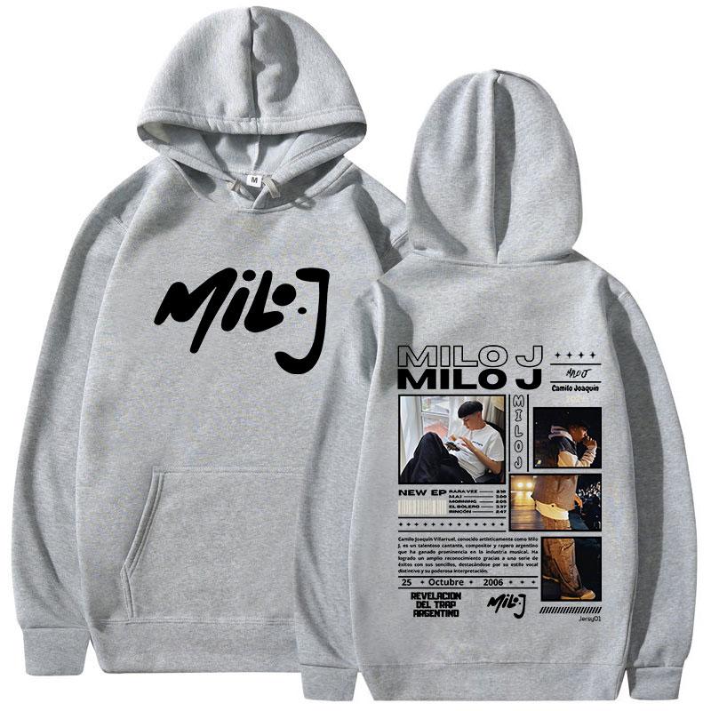 Rapper Milo J 111 Album Merch Hoodies Mannen Vrouwen Kleding Vintage Hip Hop Hooded Sweatshirt Casual Oversized Pullovers Fans Cadeau