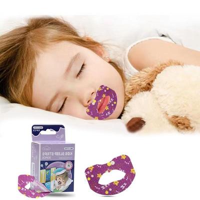30 Pz/scatola Anti-Russare Adesivi Per I Bambini I Bambini Notte di Sonno Labbro Naso Respirazione Migliorare Patch di Correzione Della Bocca Ortesi Nastro