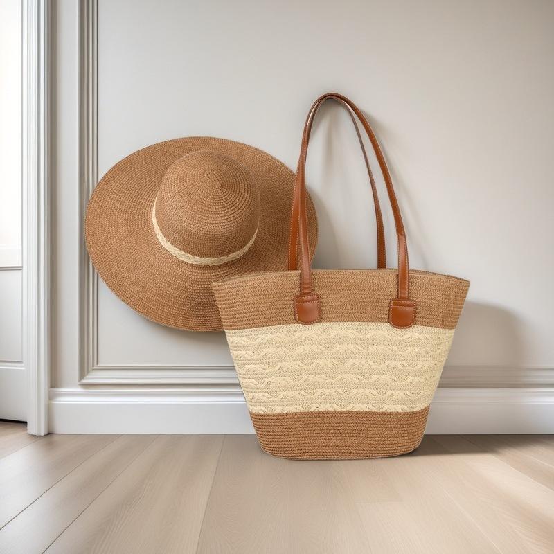 Schulter Strohtasche Mode Damen Tasche Große Kapazität Tragetasche