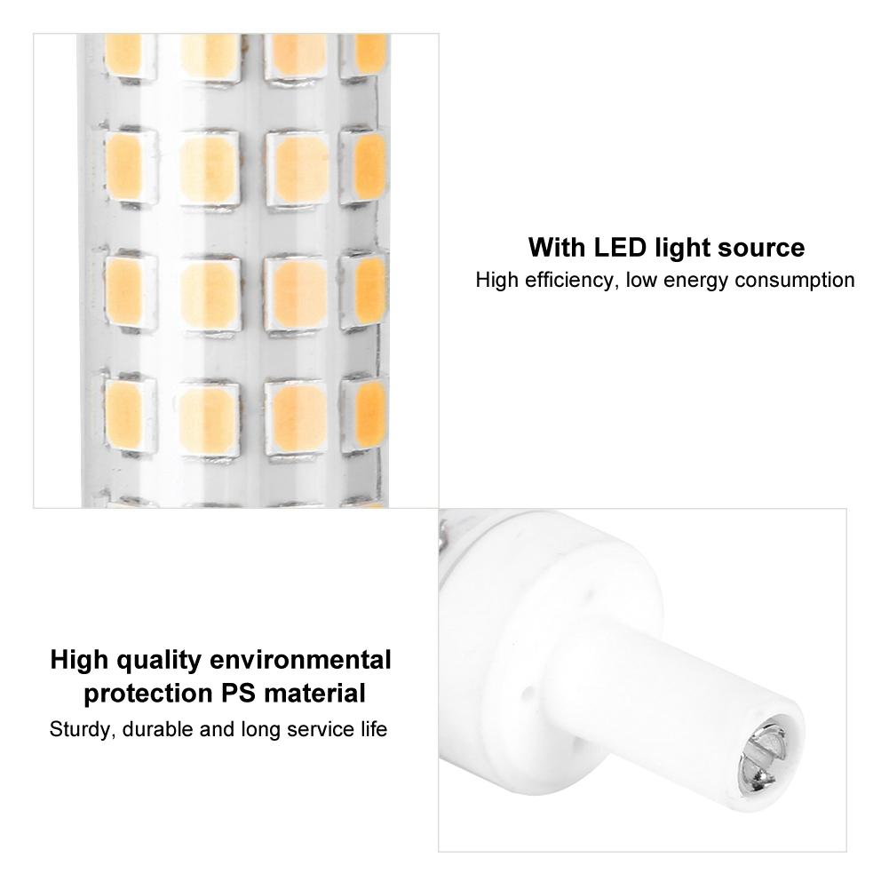 2pcs r7s 10W 120 LED Bulb Light Double Ended Halogen Lamp Replacement AC85-265V(Cold White)