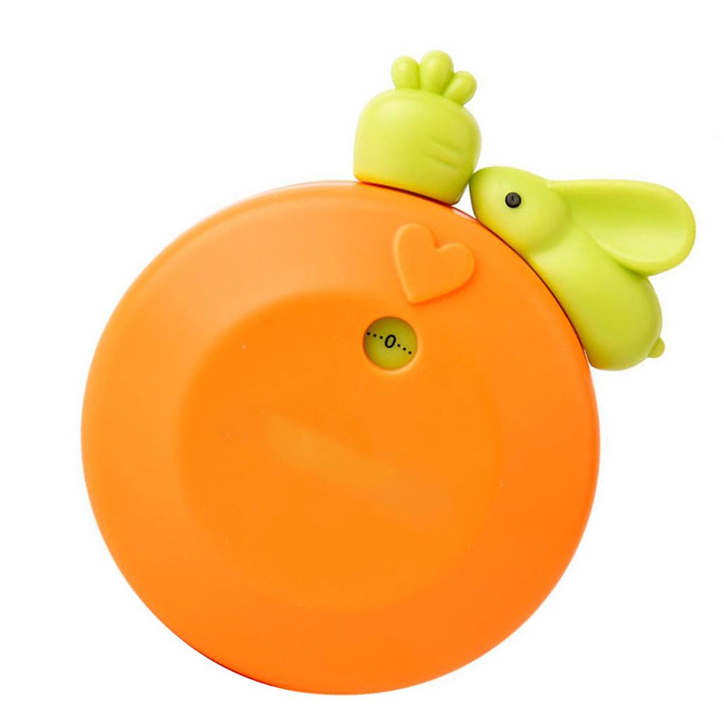 Kitchen Timer Cute Cartoon Adsorption Type Mechanical Countdown Timer for Classroom Home Laboratory Reading Room Orange