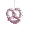 Pink Macaron Letter Pendant: Christmas Tree DIY Glitter Decor