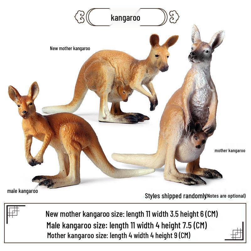 Wildlife Simulation Model: Tiger, Lion, Panda, Elephant, Rhinoceros, Kangaroo, Leopard, Horse, Sheep Toy Set