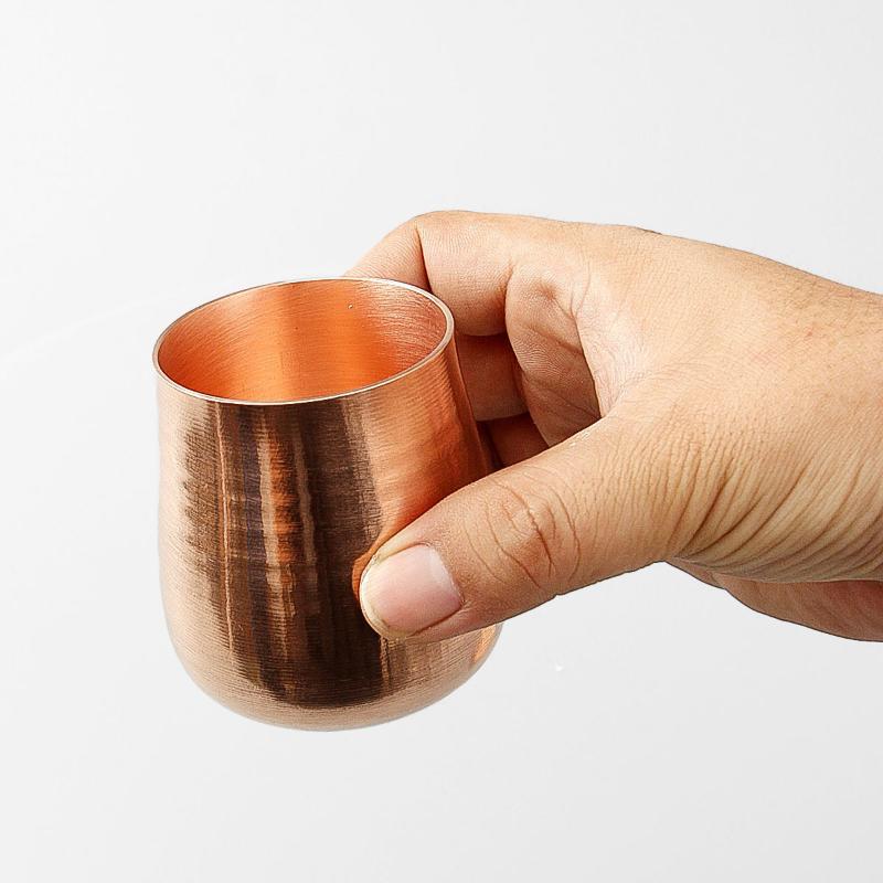 Handmade Pure Copper Drinking Cups With Hammered Finish And Traditional Craftsmanship Perfect For Home Kitchen Bar Gatherings