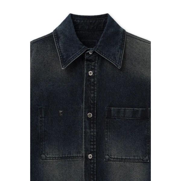 [wooyoungmi] Blue Back Logo Denim Shirt W263SH27988L