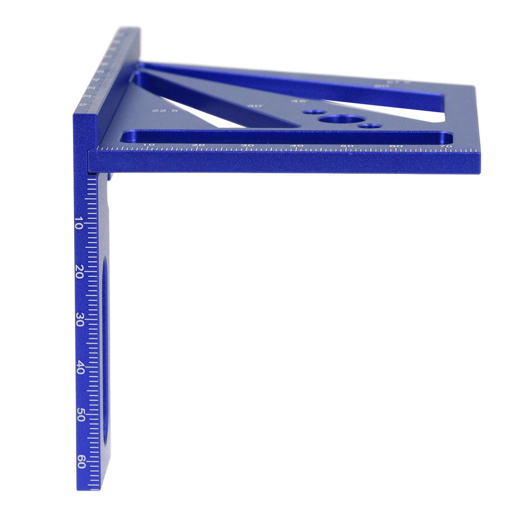 3D Multi Angle Measuring Ruler Woodworking Layout Square Tool 22.5?90 Degree Protractor Aluminum