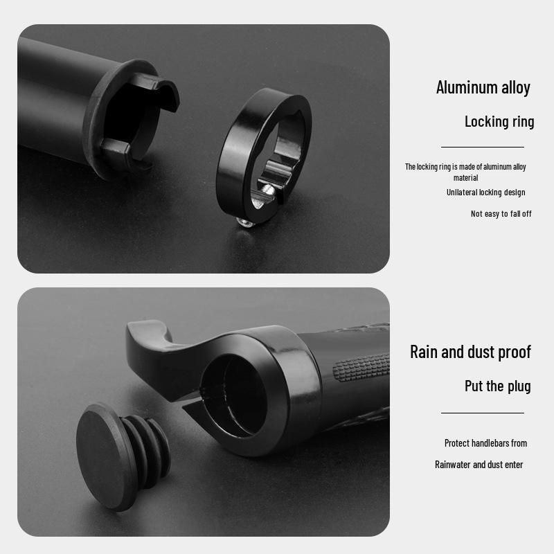 Poignées de Guidon en Caoutchouc Bullhorn pour VTT - Accessoires d'Extrémité de Guidon de Vélo