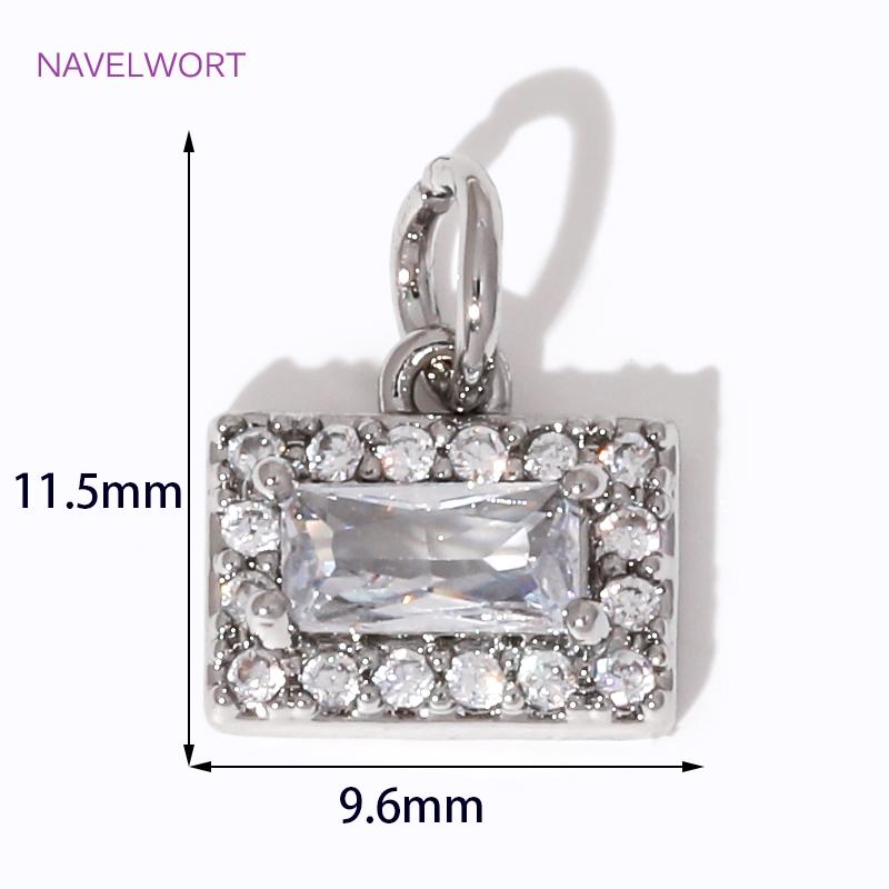 Multi Types 18K Gold Plated Brass Inlaid Zircon Charms Pendant For Jewelry Making Supplies DIY Necklace Making Accessories