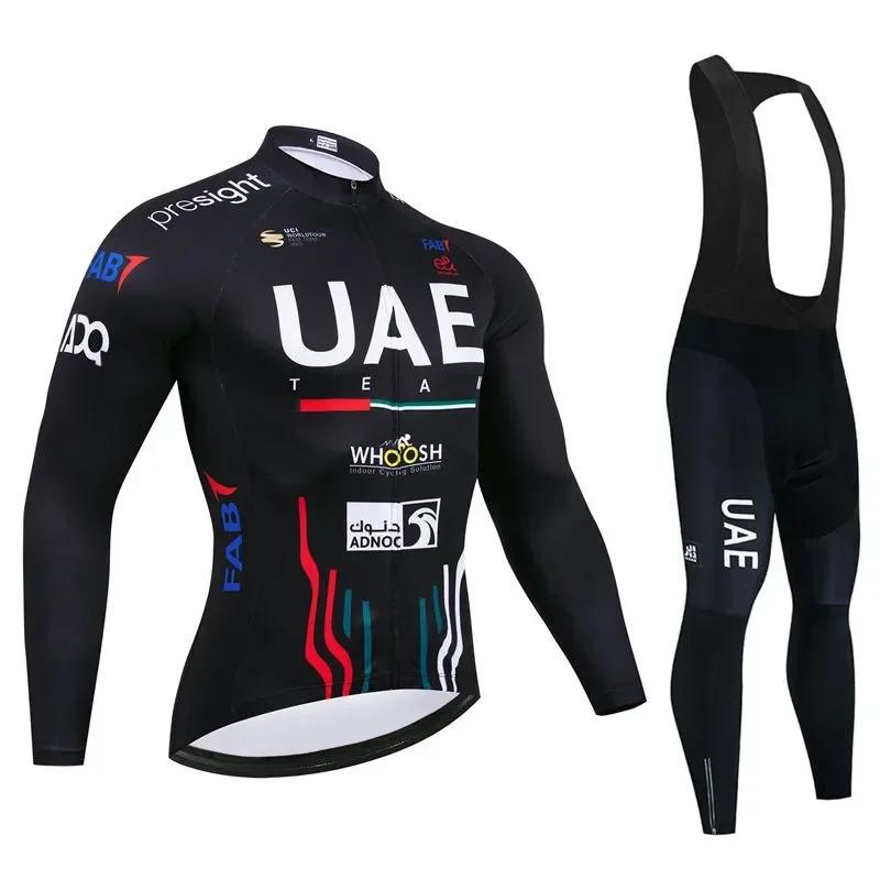 Uae Team Autumn Long Sleeve New Racing MTB Spring Long Cycling Jersey Set Bike Cycling Bicycle Clothing Uniform Ropa Ciclismo