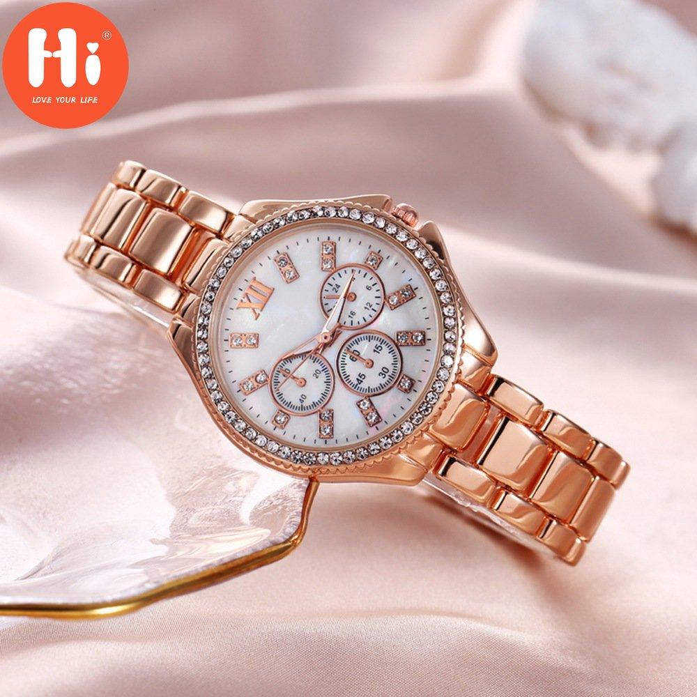 

Привет модные часы Роскошные женские кварцевые часы Водонепроницаемые женские часы Женские наручные часы