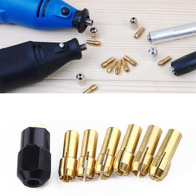(Nikita) 7 pezzi/set punte per mandrini in ottone con gambo da 13,2 mm, dado per vite, Dremel Rotary