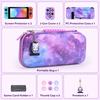 14-in-1 NS Switch Accessory Set Portable Switch Games Storage Handbag Galaxy Purple Case for Nintendo Switch