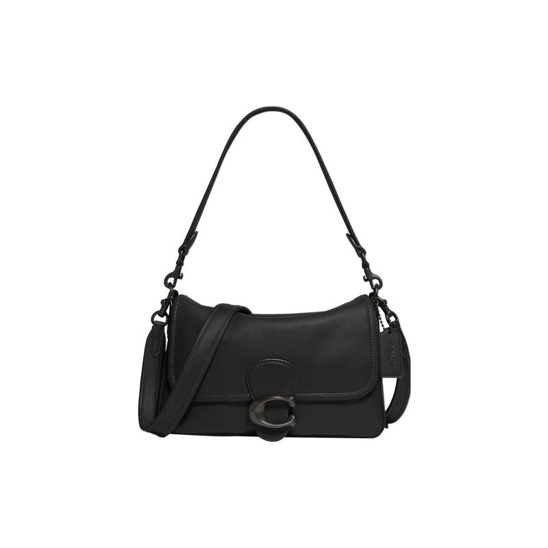 

COACH Tabby 27 snap closure leather crossbody shoulder bag women s black чорний