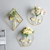 Minimalism Style Wall Hanging Vase Creative Wall Decoration Glass Hydroponic Vase Flower Pot Living Room Entrance Door Decoration