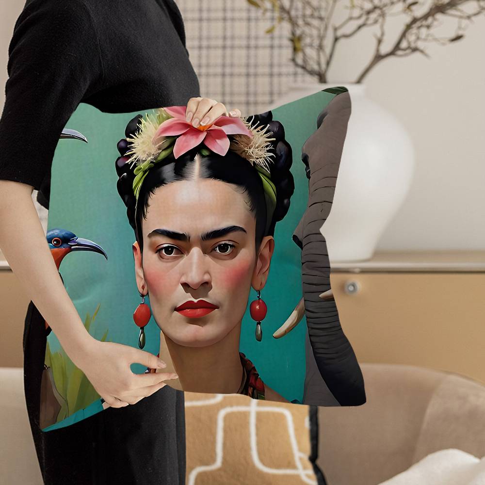 Artist F-Frida K-Kahlo Cushion Cover Car Throw Pillow Case For Sofa Car Christmas Gift 40x40cm 45x45cm