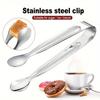 3pcs Stainless Steel Sugar Cube Tongs Portable Small Barbecue Food Tongs Food Grade Metal Lemon Clip Kitchen Accessories