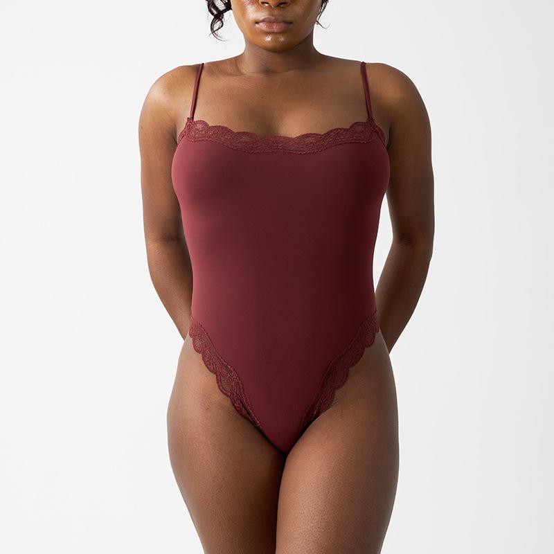 European & American Lace Suspender Bodysuit – Sexy, Breathable, Skin-Friendly Nude Sportswear
