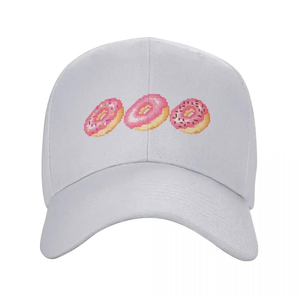 Declicious Retro Pixel Glazed Donut Baseball Cap Birthday Rugby Brand Unisex Cap Hood Baseball Unisex Womens