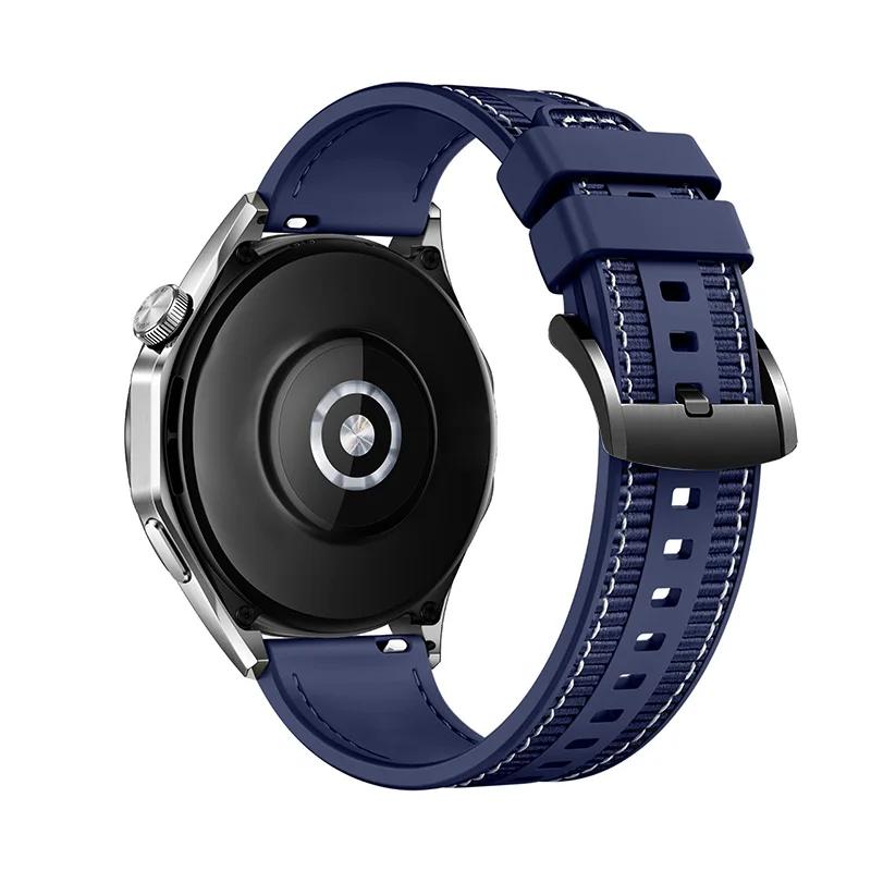 22mm Watch Band for HUAWEI WATCH GT2 Pro GT3 42MM 46MM Smart Watch Strap Huawei GT4 46MM GT Runner Silicone+Nylon Woven Bracelet
