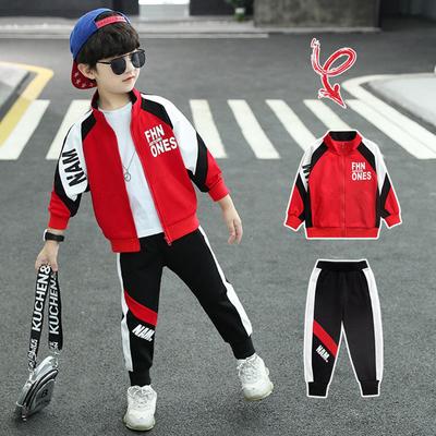 Baby Boys Spring Fall Print Set Long Sleeve Sets Teenagers Children Sports Clothing