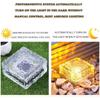 Solar Powered Ice Cube Lamp Glass Brick Landscape Square Glass Outdoor Road Courtyard Garden Decoration