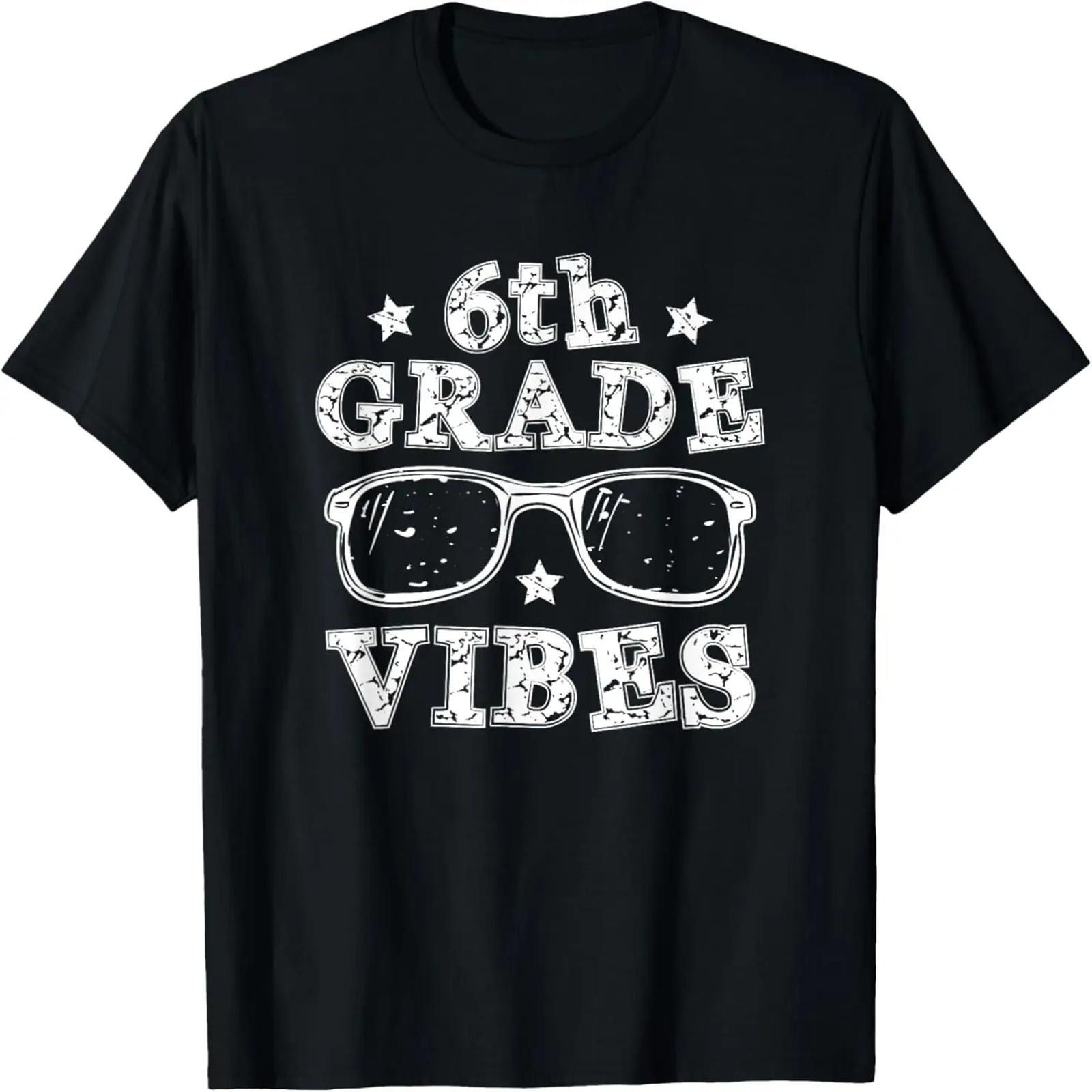 

Retro 6th Grade Vibes Back To School Sixth Grade T-Shirt XXXXXL чёрный