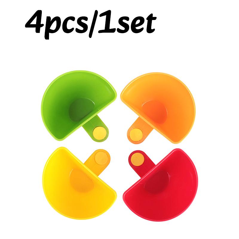 4pc/Set Dipping Clip Bowl Container Tomato Sauce Snack Clippable Plate Seasoning Dishes Dipping Sauce Bowl Holder Kitchen Gadget