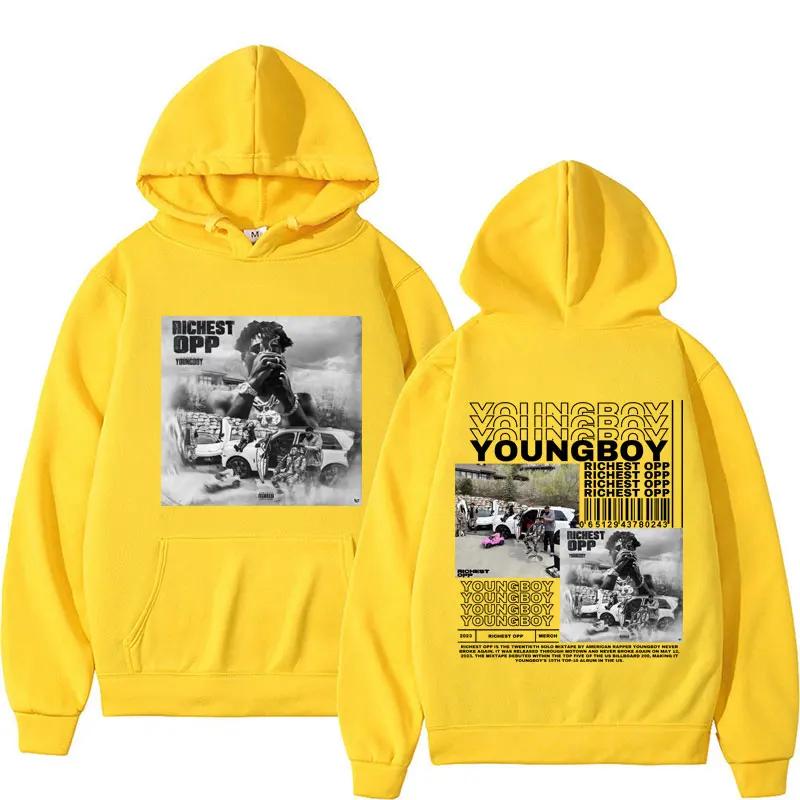 Rapper YoungBoy 2023 New Album Graphic Hoodies Men Hip Hop Fashion Vintage Sweatshirt Male Casual Gothic Oversized Hoodie Unisex
