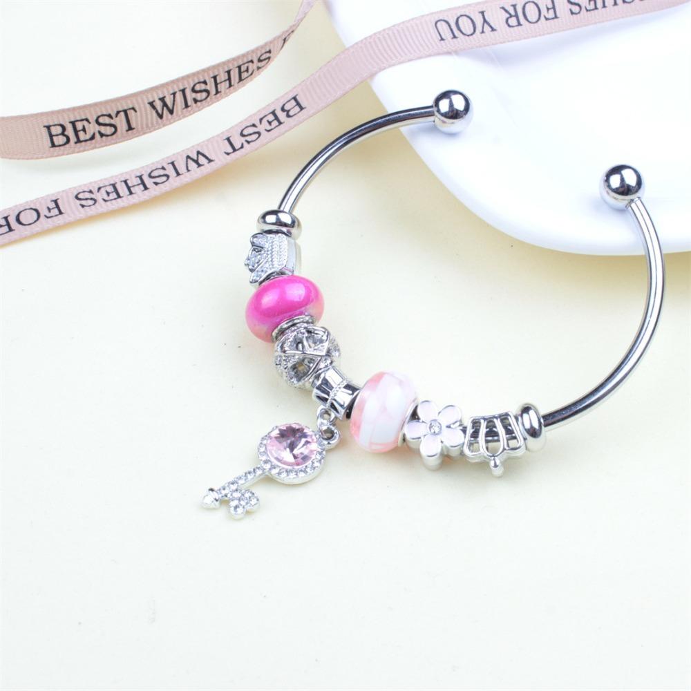 Beaded Bracelet Bangle Multi Element Stainless Steel Copper Alloy Open Spring Snake Bone Chain