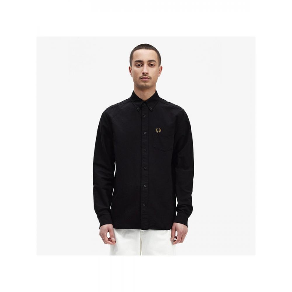 

Рубашка Оксфорд с длинным рукавом Fred Perry, черная Afpm2435516 R88 XL