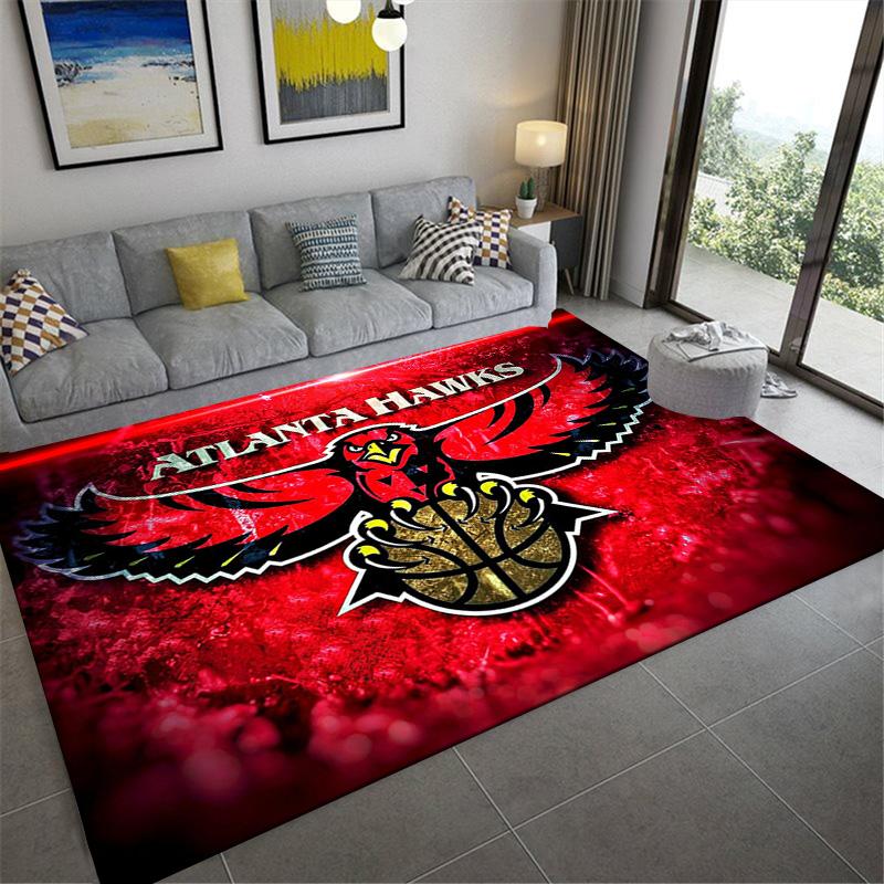 Atlanta Hawks Carpet Rug for Living Room Bedroom Home Sofa Decoration,Kids Play Non-slip Floor Mat