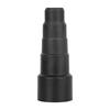 A84E-Staubsaugerteile 50/42/34/30/23mm Schwarzer Weichgummi Runder Saugschlauch-Adapter Trocken-Nass-Nutzung