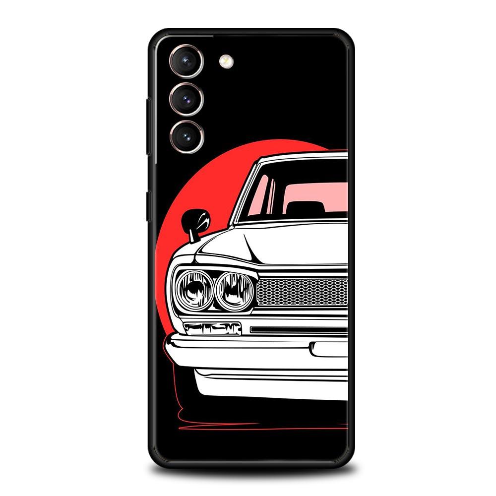 JDM Tokyo Drift Sportwagen Lampe Handyhülle Für Samsung Galaxy S23 Ultra S22 S21 S20 FE 5G S10 S10E S9 S8 Plus Note 20 Weiche Hülle