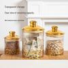 Golden Sealed Food-Grade Transparent Storage Jar with Lid for Dried Fruit and Snacks – Moisture-Proof Ornament