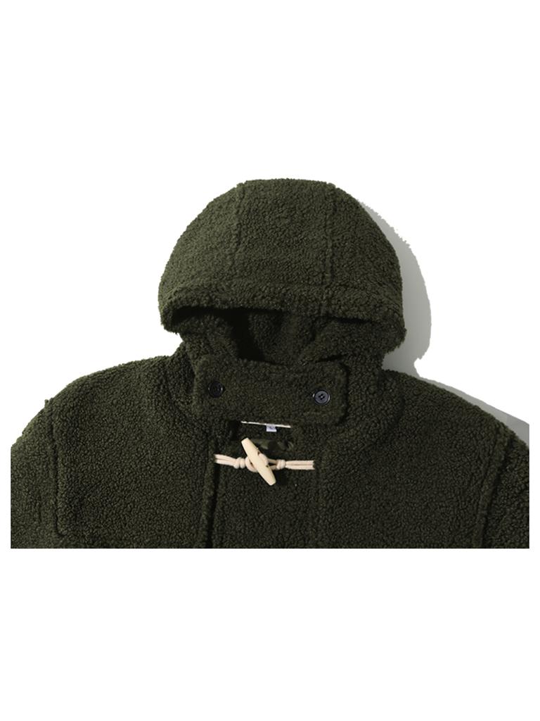 Gubin Duffle Fleece Hooded Coat - Khaki