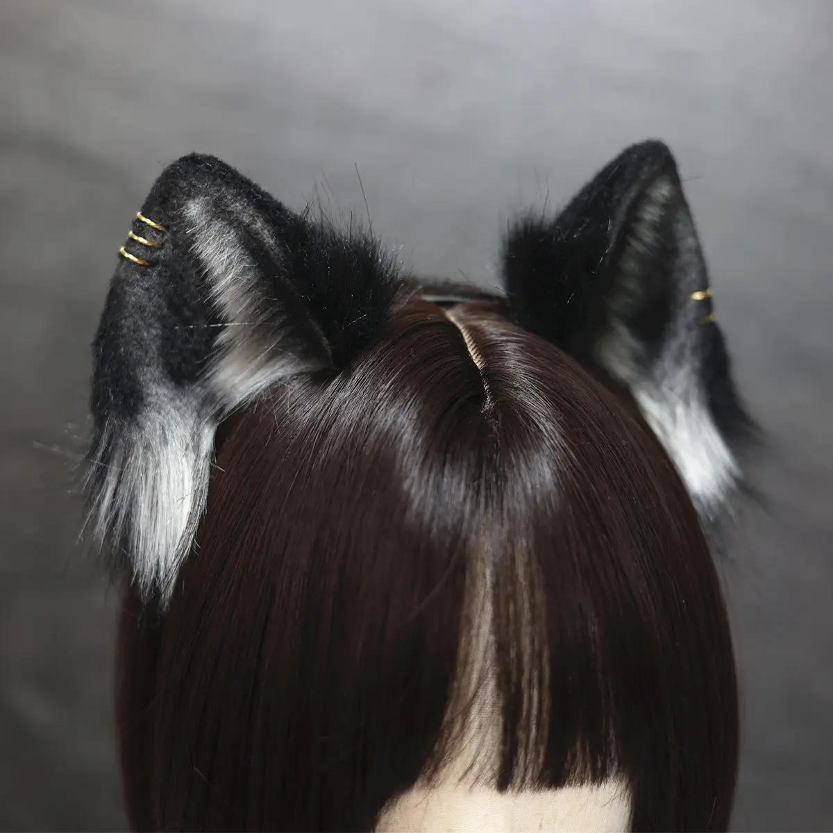 

Halloween Props Hair Band Custom Simulation Short Hair Cat Ear Hair Hoop Earring Gift Cosplay Headdress Accessories