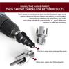 ABBP-3Pcs PVC Pipe Threading Tool Kit, Includes 1/2" & 3/4" Internal/External Thread Cutters, Reamer And Step Drill Bit
