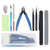 9-teiliges Modellbauwerkzeug-Set für Auto-/Spielzeug-/Gundam-Modellbau DIY Reparatur Wesentliches Bastelset Kombinierte Werkzeugkiste