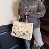 Cute Cartoon Large-capacity Canvas Bag Women's New Casual Shoulder Bag Class Commuter Tote Bag