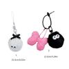 Cartoon Plush Monsters Pendant Phone Straps Lanyard Pocket Keychain Strap Backpack Charm Car Keys Decoration Chain