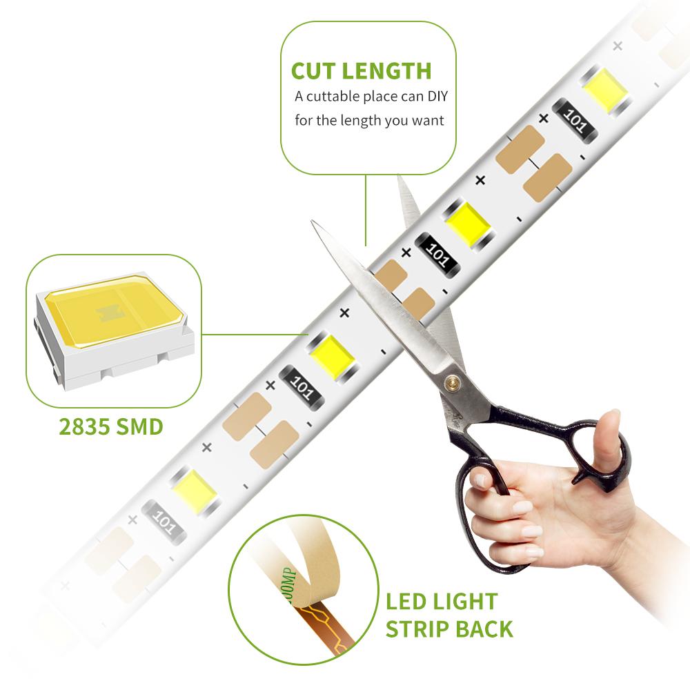 SMD 2835 DC5V LED pásové svetlo 0,5M 1M 2M 3M 4M 5M Vodotesné LED svetlo 60 LED/m Pre rodinu Dekorácie Páska Flexibilná diódová stuha
