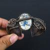K2 Jasper Handmade Copper Wire Wrap Bangle Adjustable O2Q08