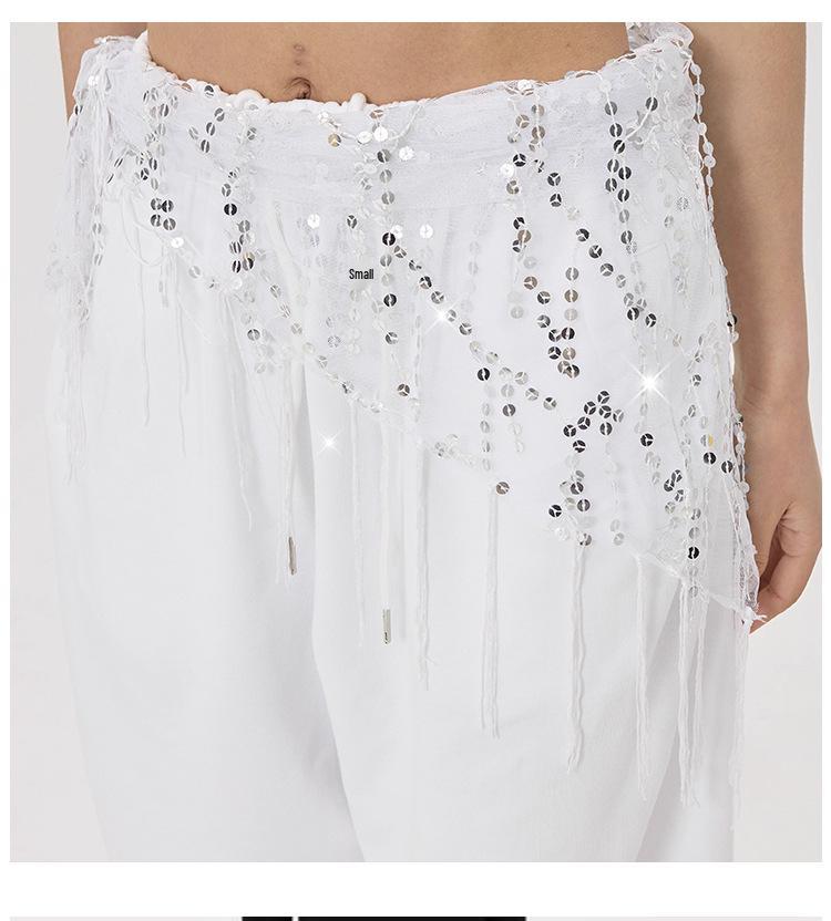 Trendig Paljetttofs Höftscarf - Mångsidigt Midjeaccessoar för Jazz- & Streetdans