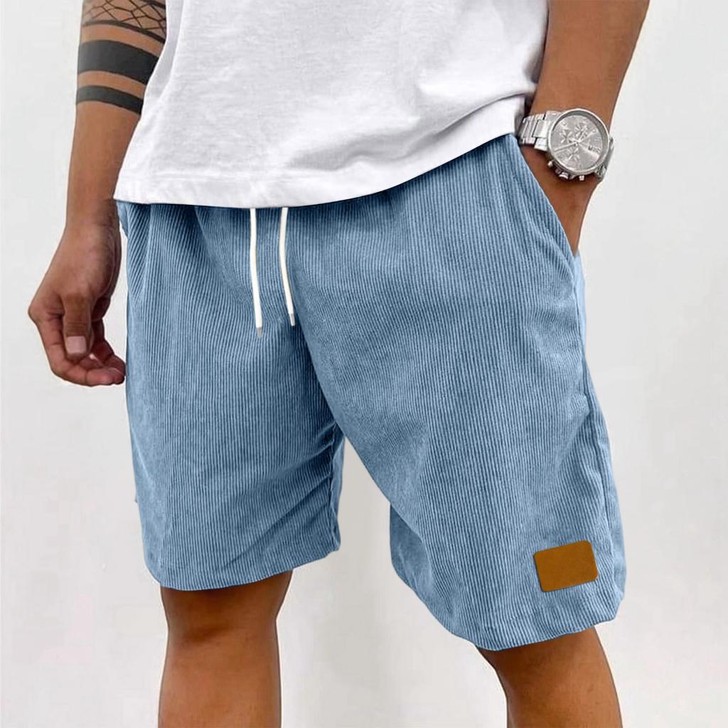 Mens Shorts Casual with Drawstring Waist Mens Cotton Shorts 5 Inch Inseam Shorts Men Comfortable Fit Mens Beach Shorts
