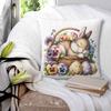Sleep Easter Rabbit Pillow Cover Eggs Novelty Pillow Case For Office Home Decorative Cushion Cover Pillowcases Birthday Present