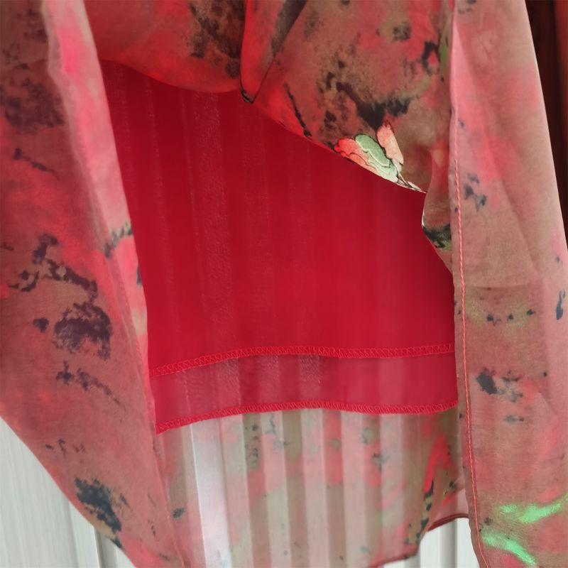 Middle-Aged and Elderly Women's Clothing Mom Summer Clothes Dress Elegant Noble 2023 New Arrival Wide Lady Western Style Chiffon Dress Summer