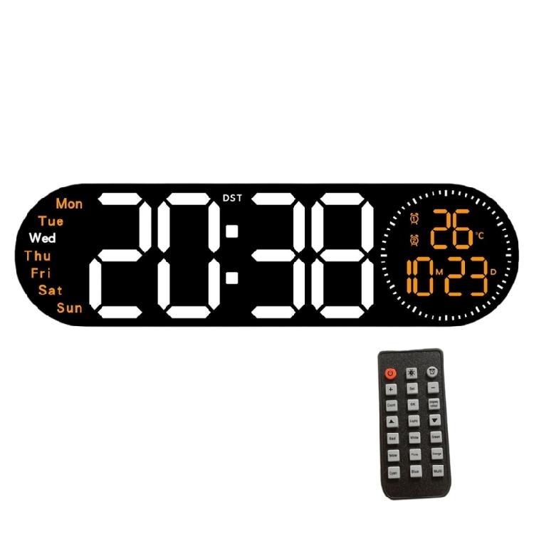 Large LED Wall Clock with Remote Control and Count Down Function 2 Alarms Temperature for Students and Professional