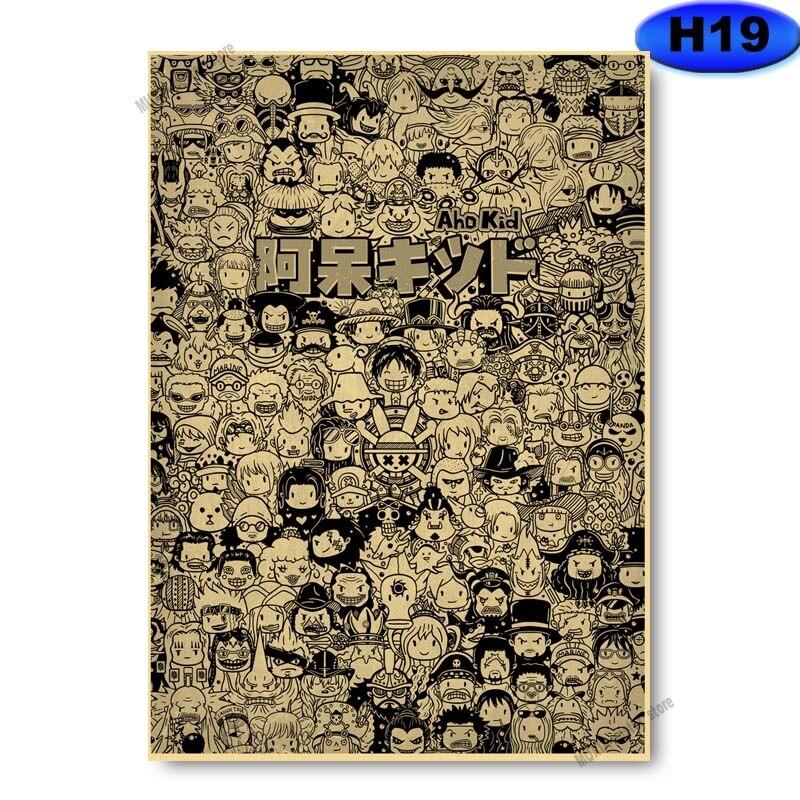 Vintage klasické anime plakáty postav Kraft Paper Slayer/Haikyuu Plakát Anime Dekor Pokoj Bar Kavárna Nástěnná malba