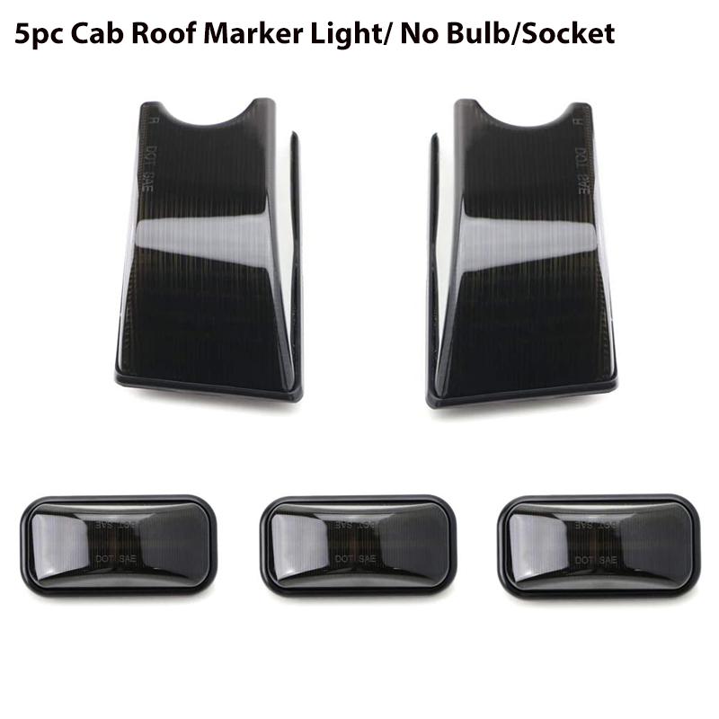 

iJDM Smoked Lens Cab Marker Light Top Roof Light Running Light Housings For 2003-2009 Hummer H2 & For 2005-2009 Hummer H2 SUT 5pcs No Bulb